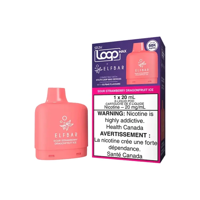 STLTH Loop MAX x ELFBAR 50k – Sour Strawberry Dragonfruit Ice