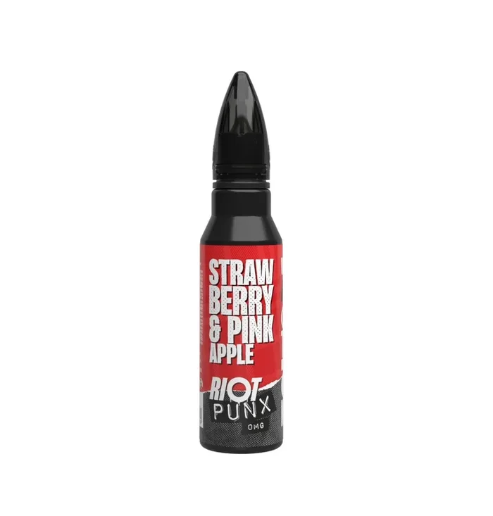 STRAWBERRY & PINK APPLE 50ML E LIQUID RIOT PUNX
