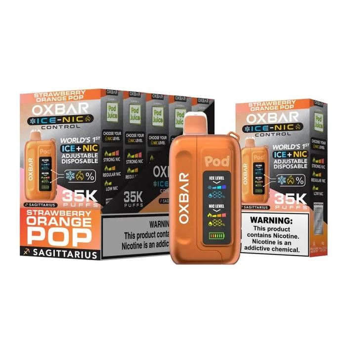 Strawberry Orange Pop – Pod Juice X Oxbar Ice-Nic 35K