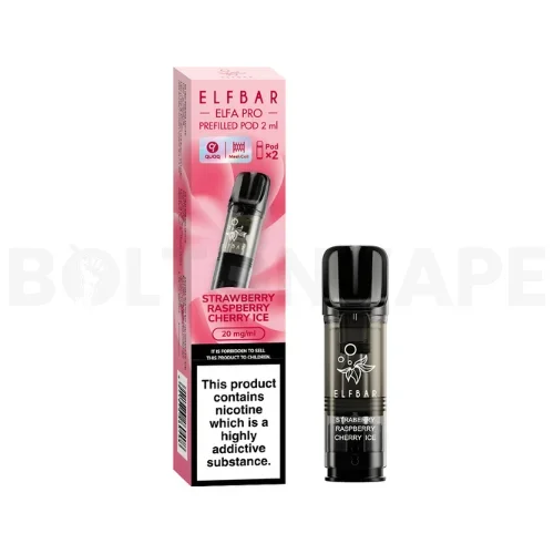 Strawberry Raspberry Cherry Ice Elfa Pro Prefilled Pods By Elfbar