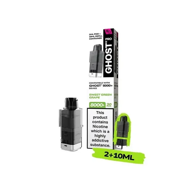 Sweet Green Grape Ghost Pro 8000+ Prefilled Pods