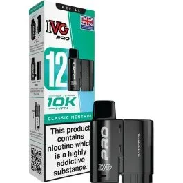 Classic menthol IVG Pro 12 pod & refill 12ml