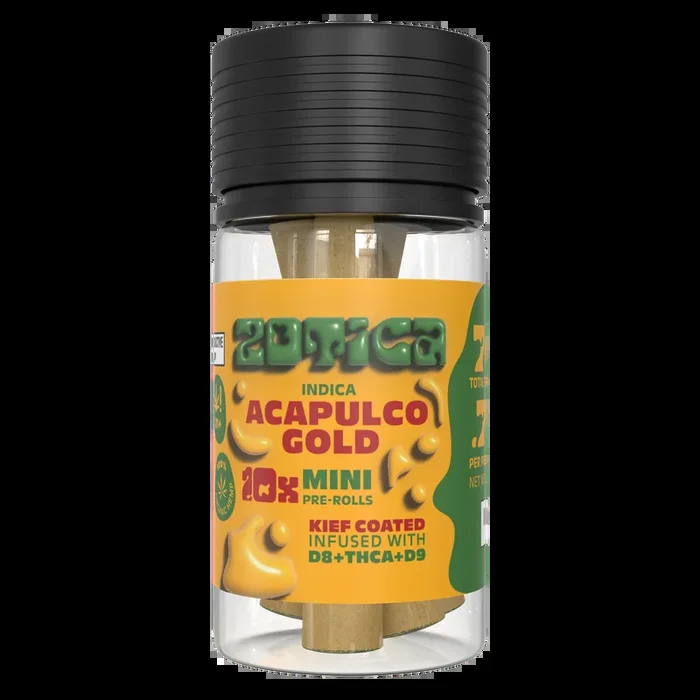 Zotica THC-A Blend Kief Acapulco Gold Mini Pre-Rolls – 10ct